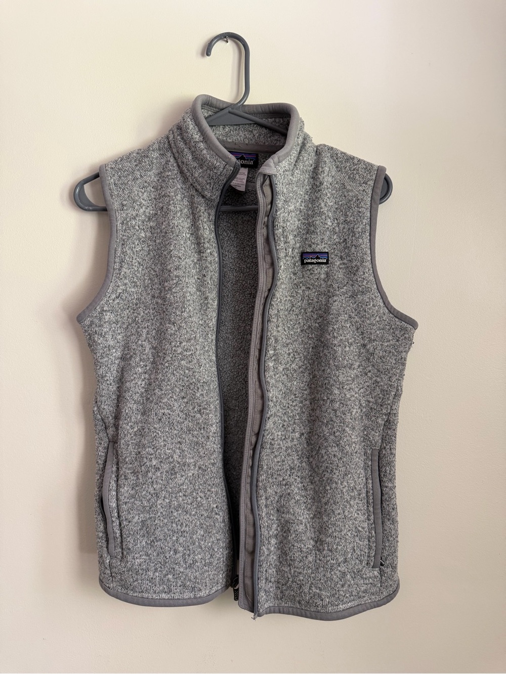 Patagonia Better Sweater Vest Womens Medium Gray Full Zip Fleece Outdoor Hiking